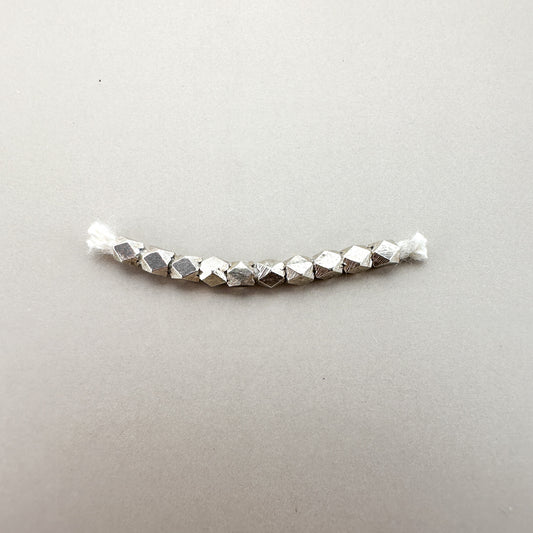 3mm Faceted Bead (Thai Silver) - 1 INCH (M466)
