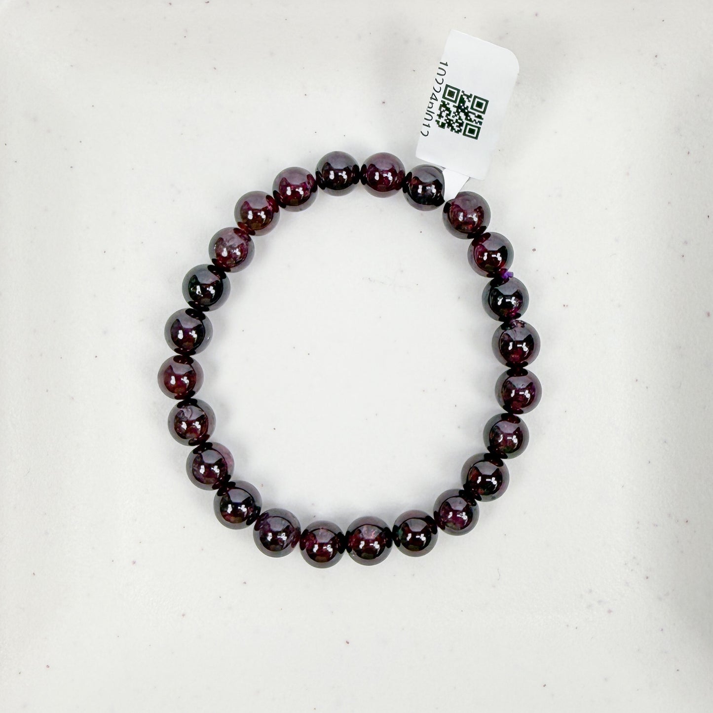 Rhodolite Purple Garnet Smooth Round Bead Stretchy Bracelet (J191)