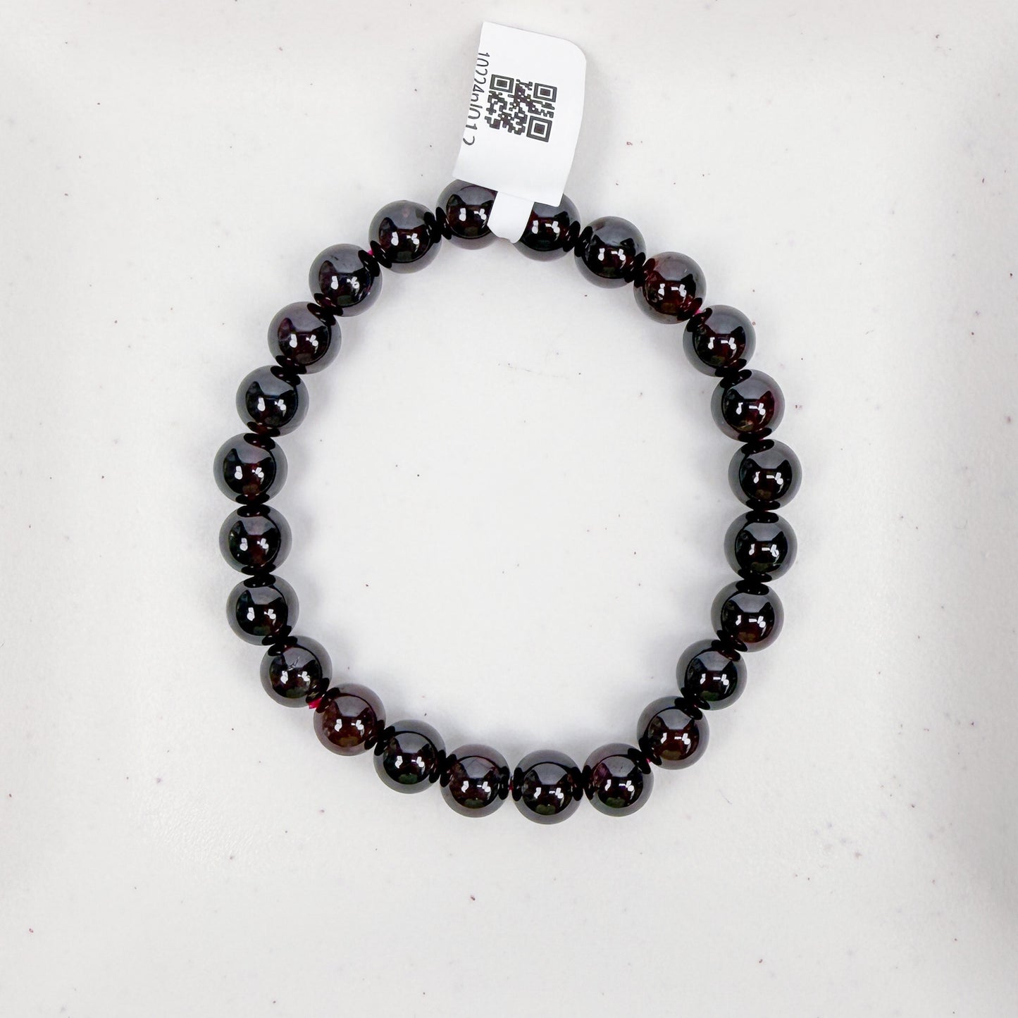 Rhodolite Purple Garnet Smooth Round Bead Stretchy Bracelet (J191)