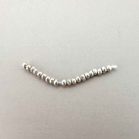 2mm Faceted Bead (Thai Silver) - 1 INCH (M172)