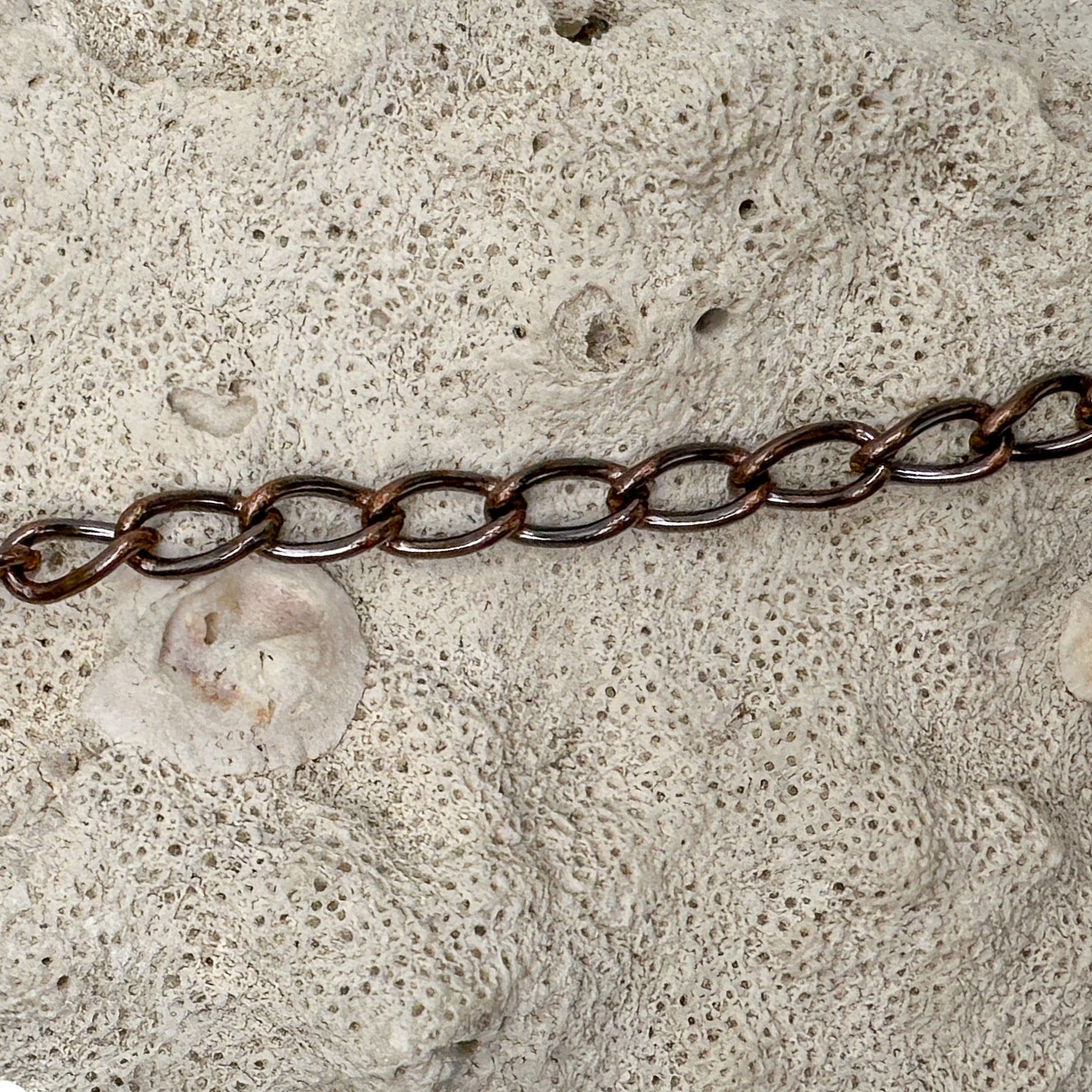 Oxidized Copper Large Curb Chain - 1 ft.-The Bead Gallery Honolulu