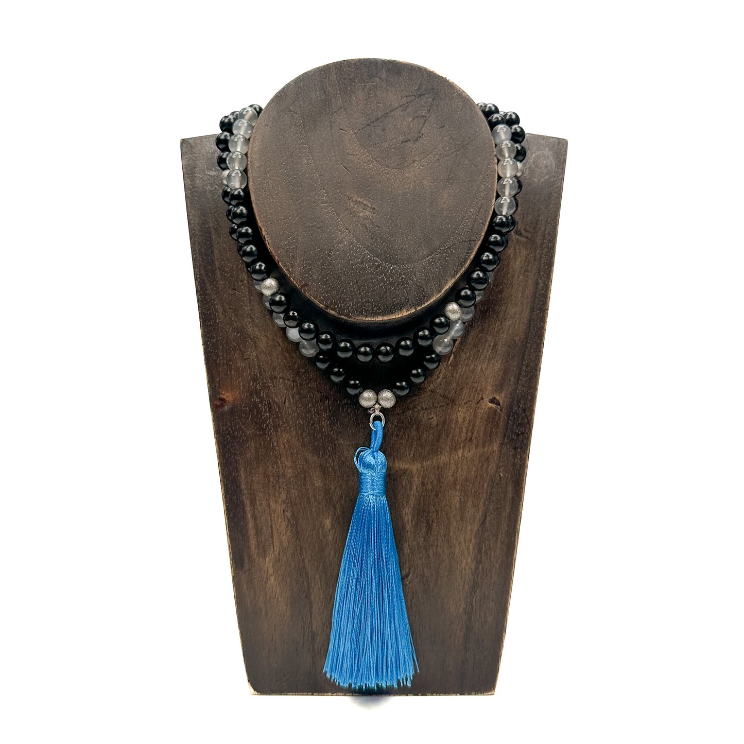 Earth Day is Everyday! Mala Necklace Starter Kit - Gray Moonstone-The Bead Gallery Honolulu