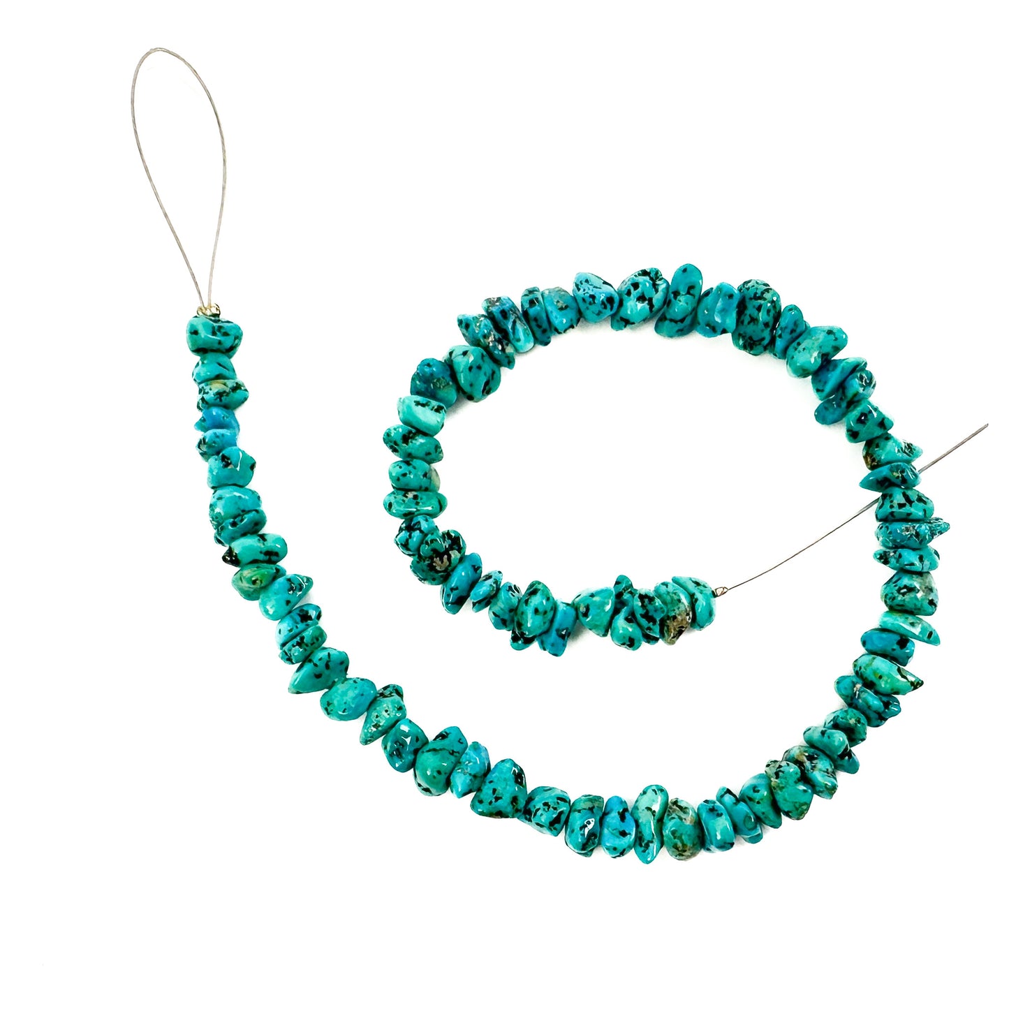 North American Turquoise Small Tumbled Chip Bead (GEM415)