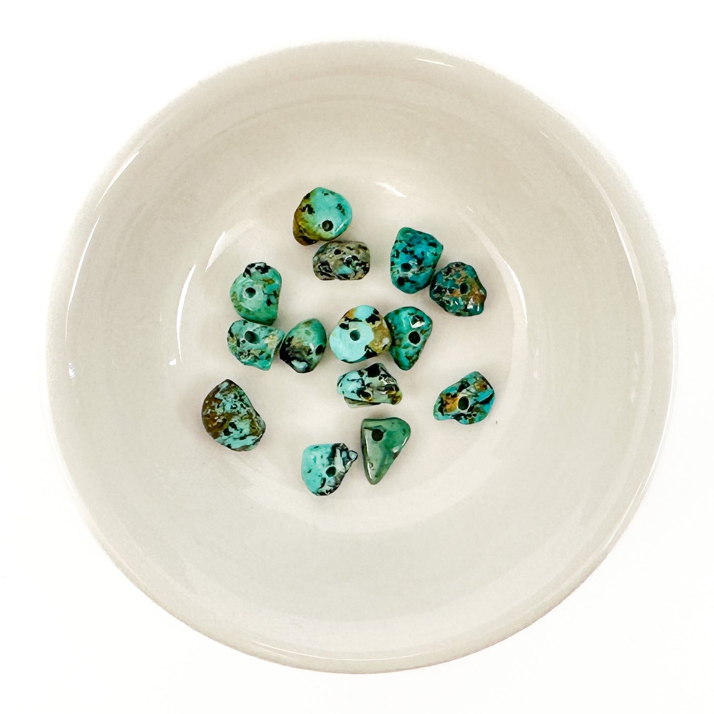 North American Turquoise Small Tumbled Chip Bead (GEM415)