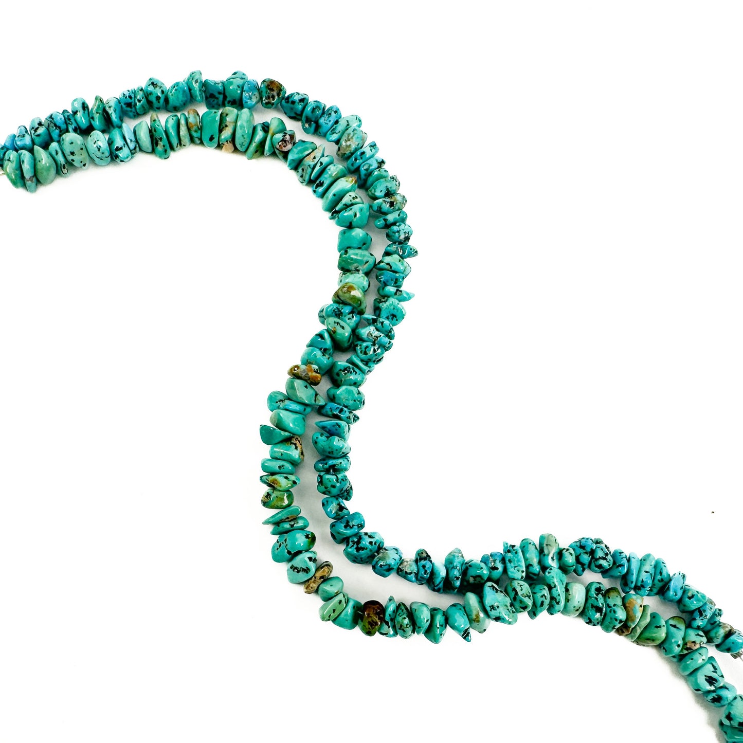 North American Turquoise Small Tumbled Chip Bead (GEM415)