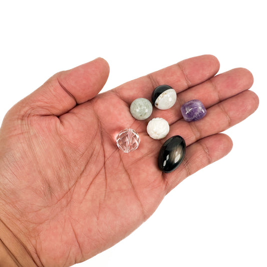 RELAX: Gemstone Focal Bead Sets That Rock! - 6 pcs. (KT200)