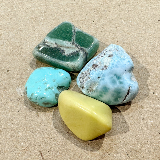 Na'au Inner Wisdom Healing Harmony Tumbled Gemstone Specimen Mix - 4 pcs.-The Bead Gallery Honolulu