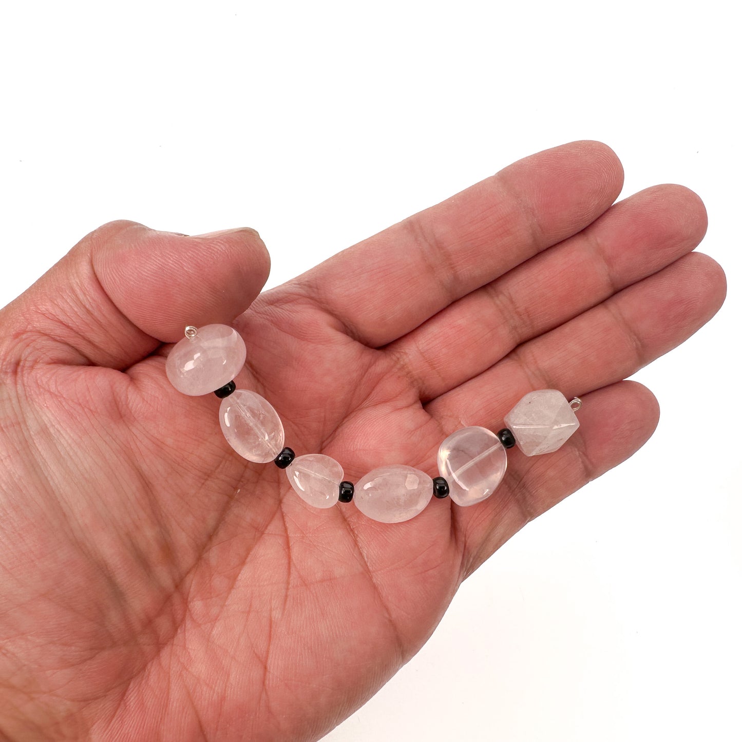 Chunky Premium Rose Quartz Bead Mix  (6 pcs/KT297)
