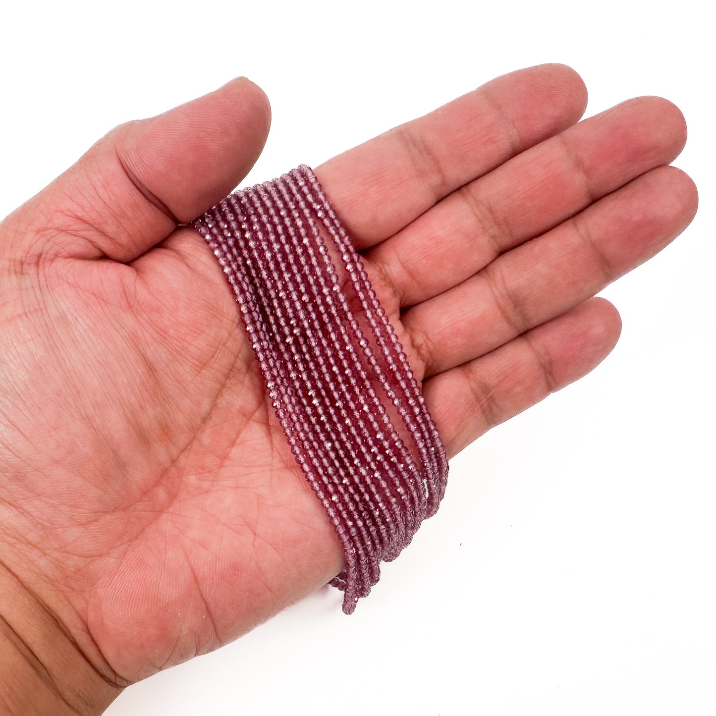 Rhodolite Garnet 2.5mm Faceted Round Bead - 6.25" Strand (GEM2466)