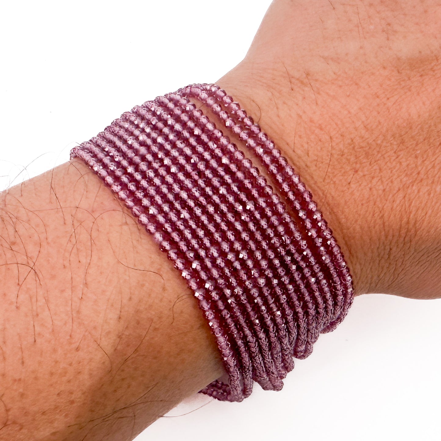 Rhodolite Garnet 2.5mm Faceted Round Bead - 6.25" Strand (GEM2466)