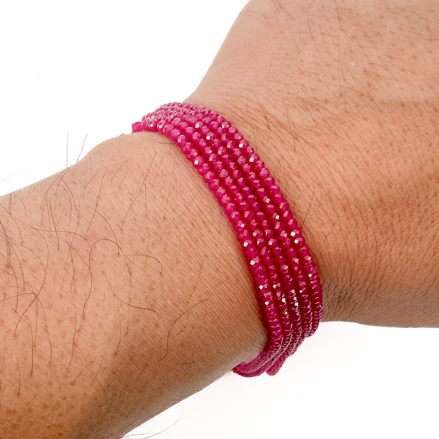 Ruby Bright Red (Heated) 2.75 x 2mm Faceted Rondelle Bead - 7.5" Strand (GEM2443)