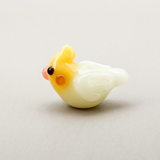 Chibi Handmade Glass Beads - Bird Shape Cockatiel (2 Color Options) (LB214)