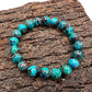Chrysocolla 9.5mm Smooth Round Stretchy Cord Bracelet-The Bead Gallery Honolulu