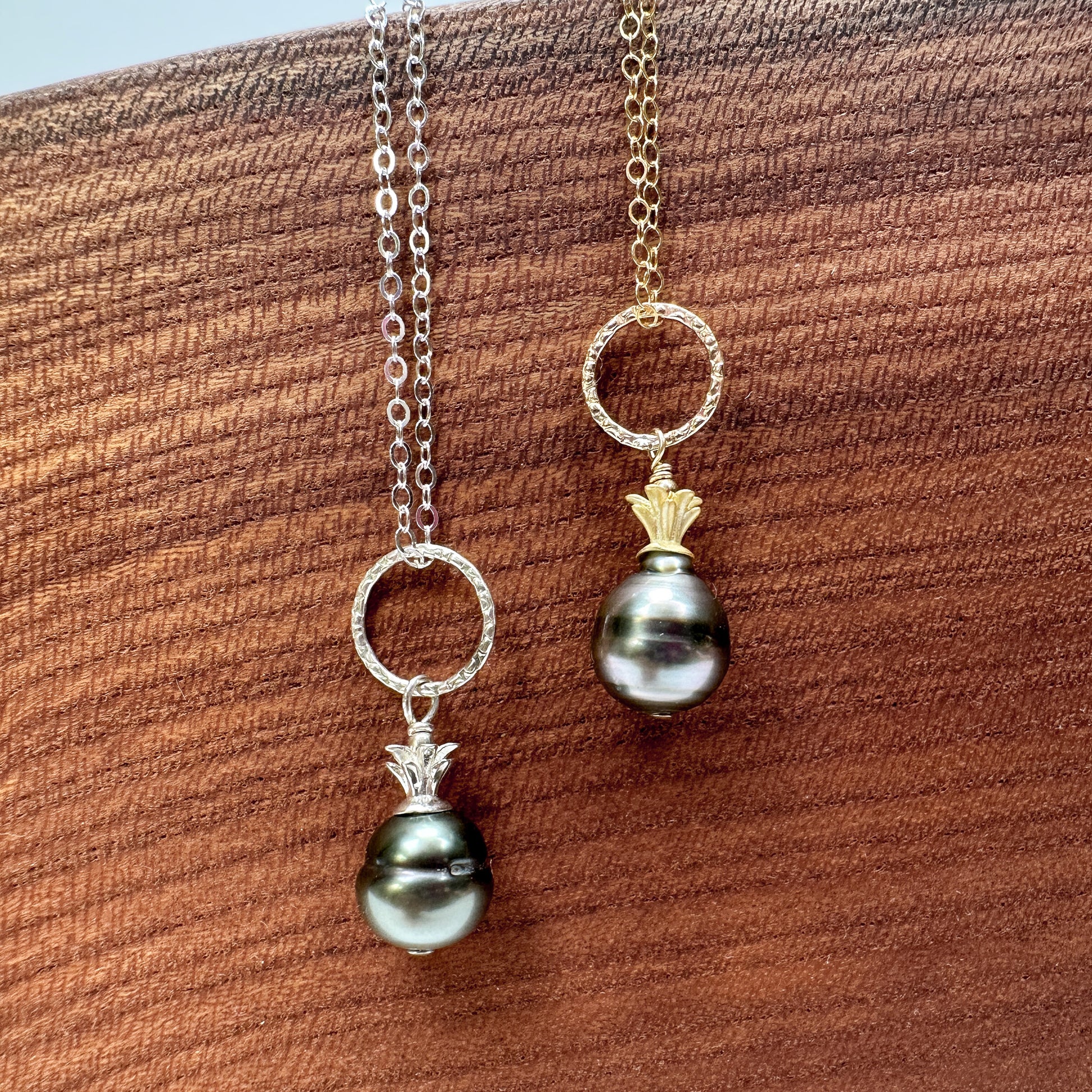 pineapple tahitian pearl necklace