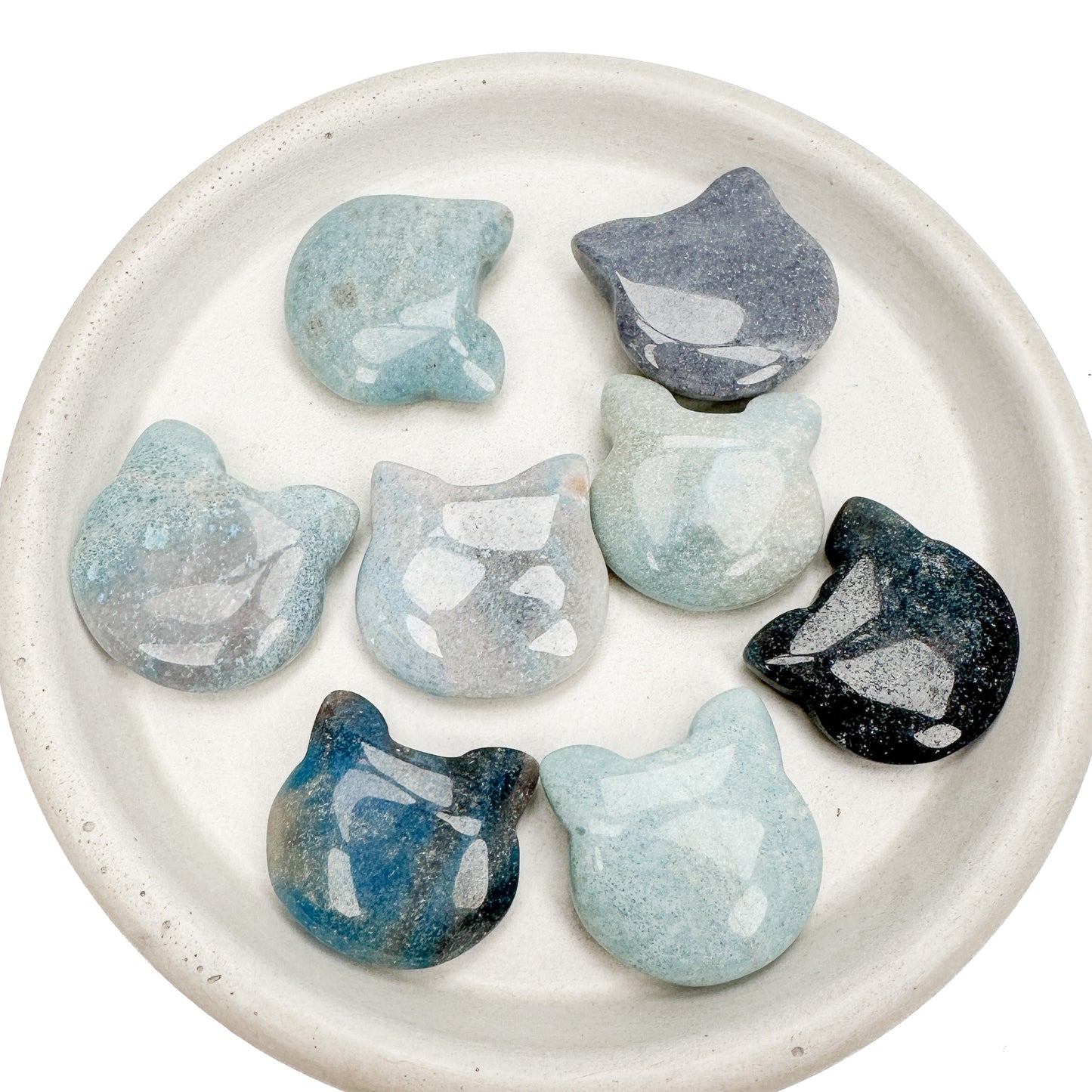Blue Trolleite Cat Tumbled Pocket Stone Specimen - 1 pc.-The Bead Gallery Honolulu