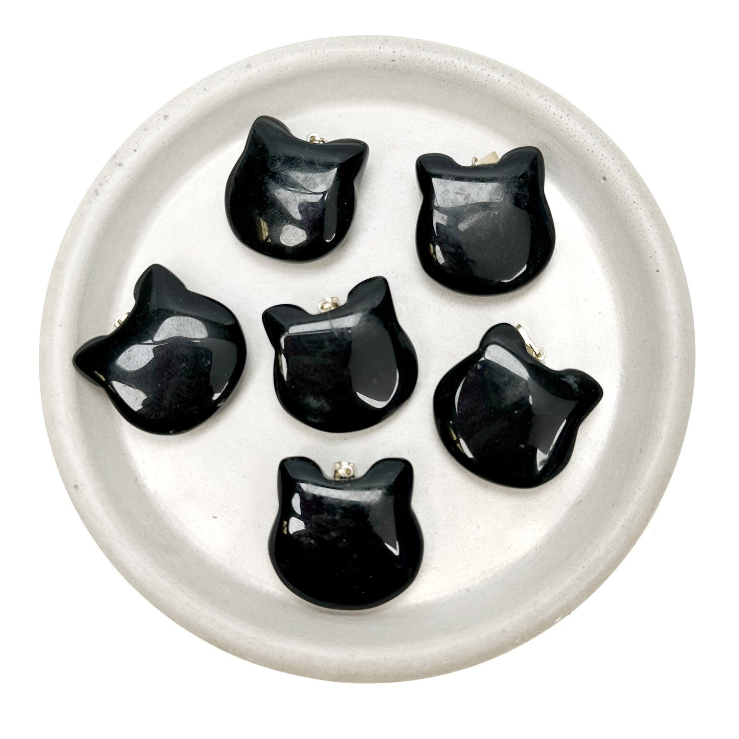 Black Onyx Cat Pendant - 1 pc.-The Bead Gallery Honolulu