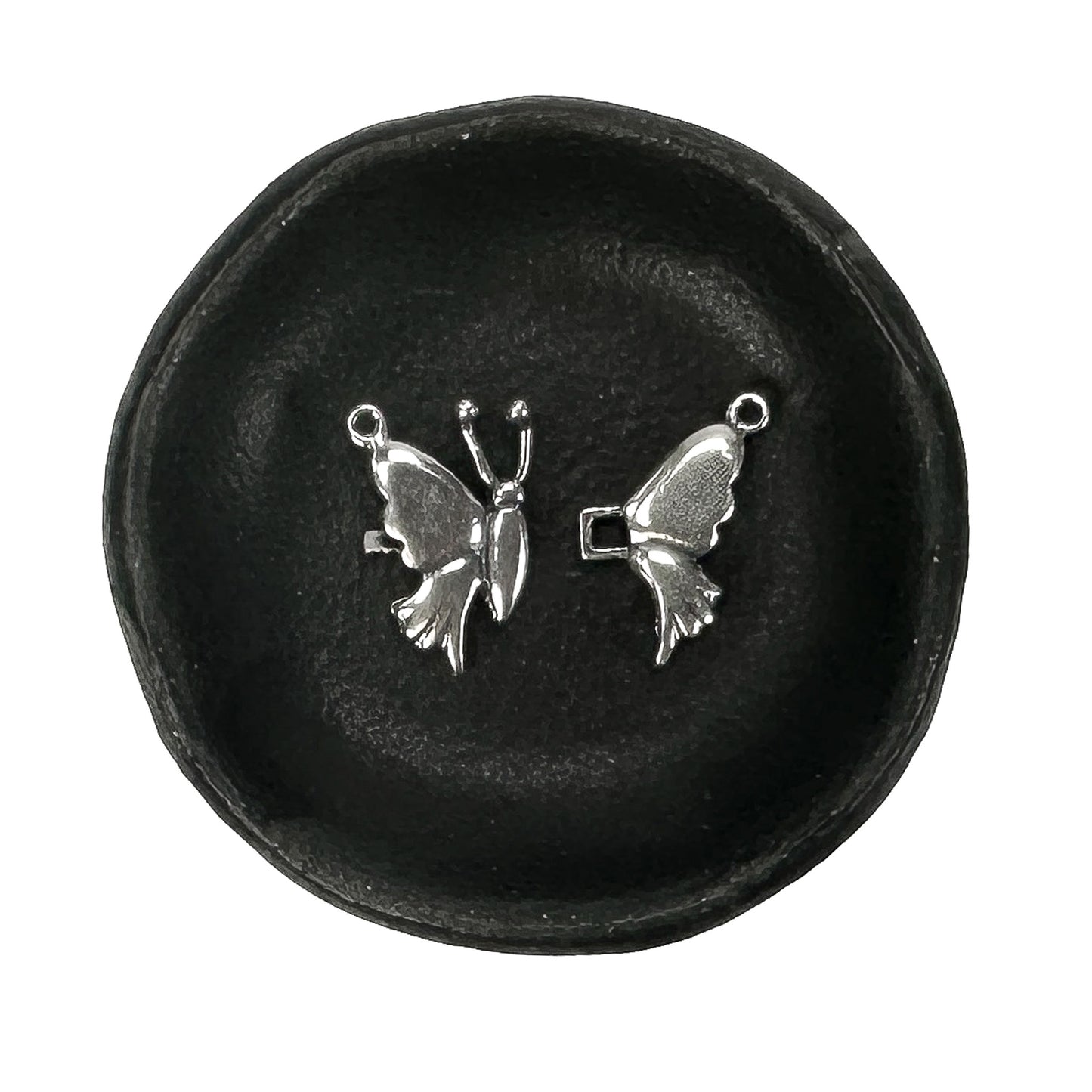 Small Butterfly Hook and Eye Clasp (2 Metals) - 1 set (S134)