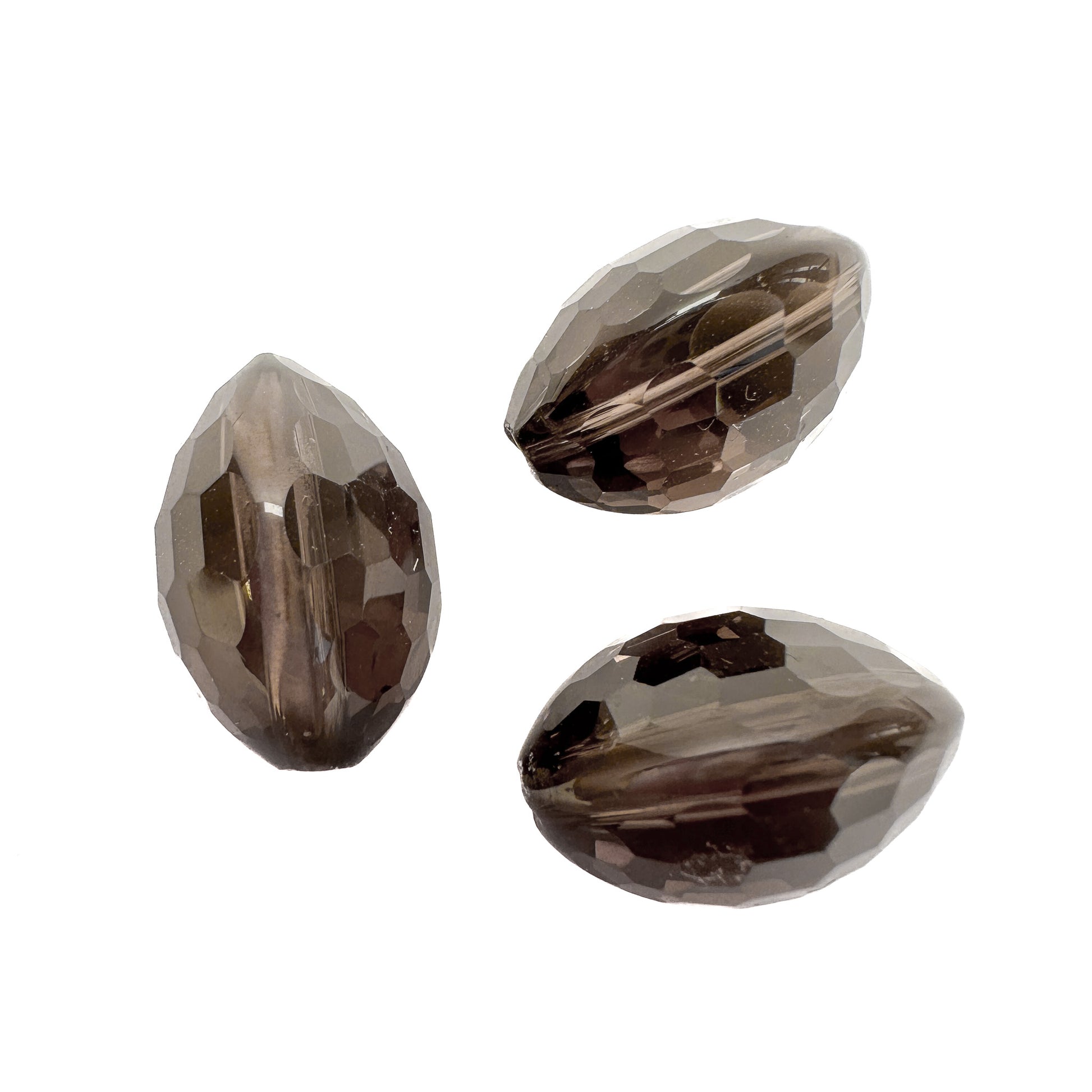 Smoky Quartz Faceted Long Drill Coconut - 1 pc.-The Bead Gallery Honolulu