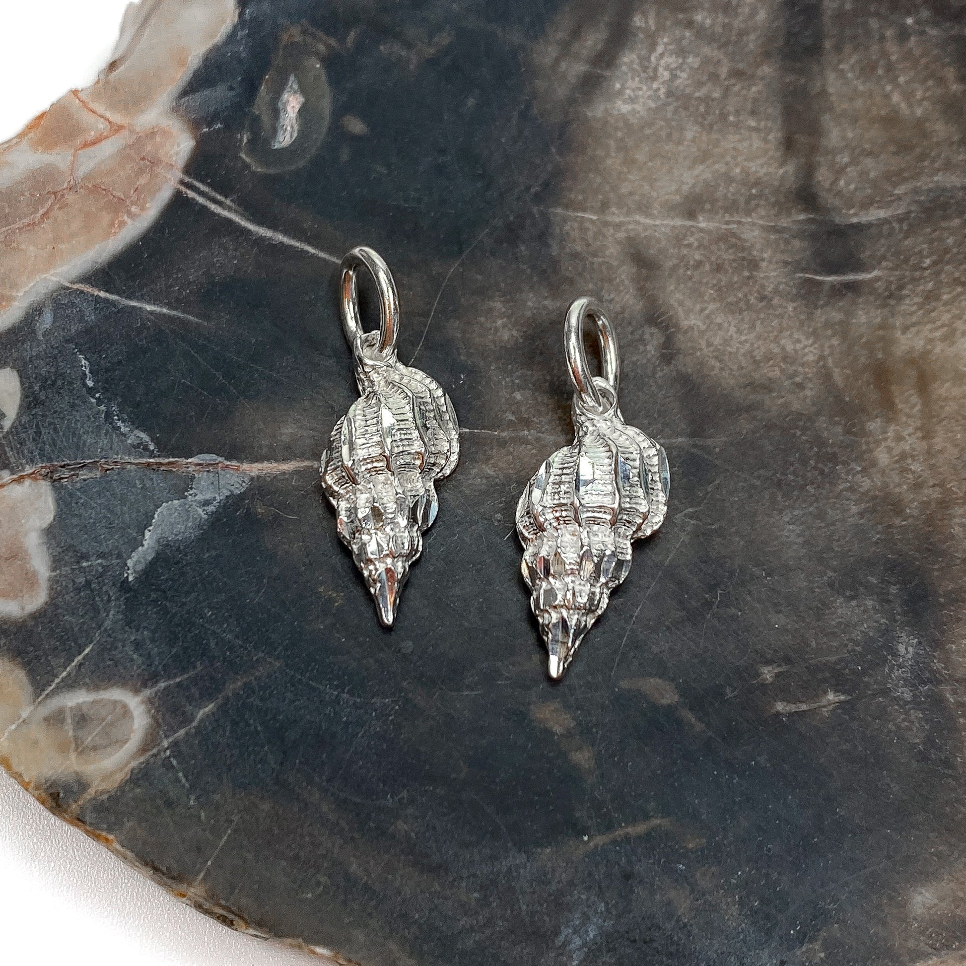 Spire Shell Charm (Sterling Silver) - 1 pc.-The Bead Gallery Honolulu