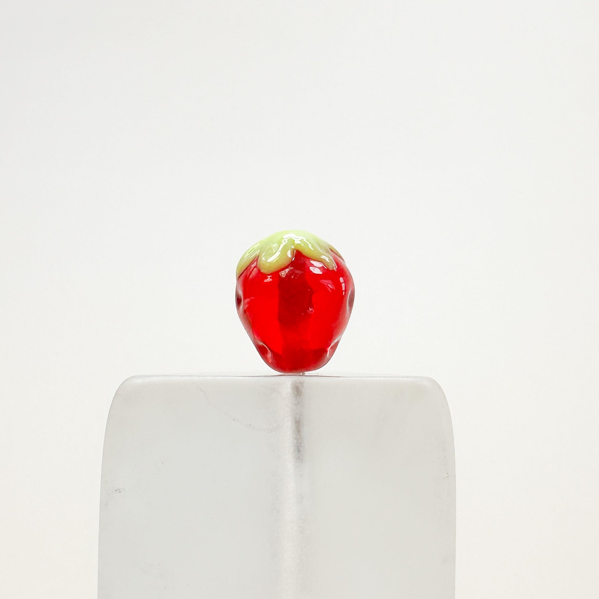Chibi Handmade Glass Beads - Strawberry-The Bead Gallery Honolulu