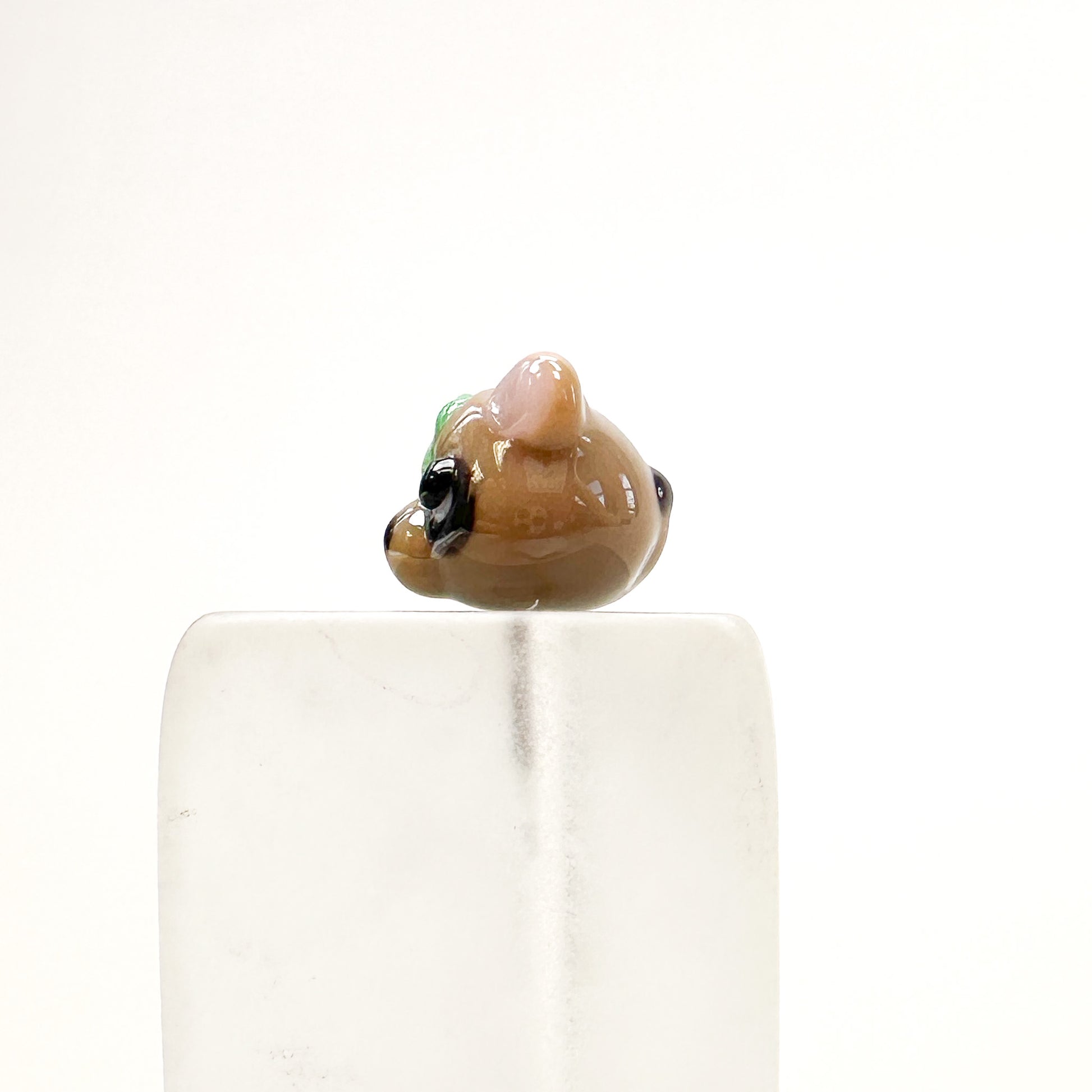 Chibi Handmade Glass Beads - Leaf Raccoon-The Bead Gallery Honolulu