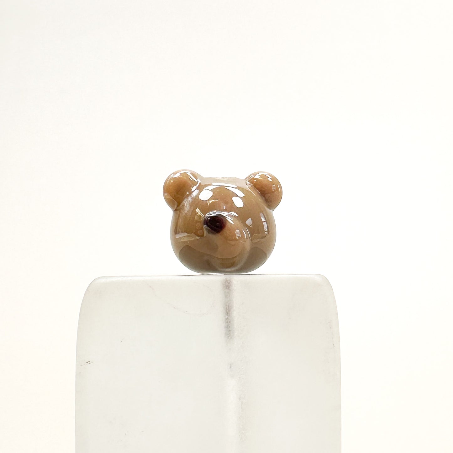 Chibi Handmade Glass Beads - Leaf Raccoon-The Bead Gallery Honolulu