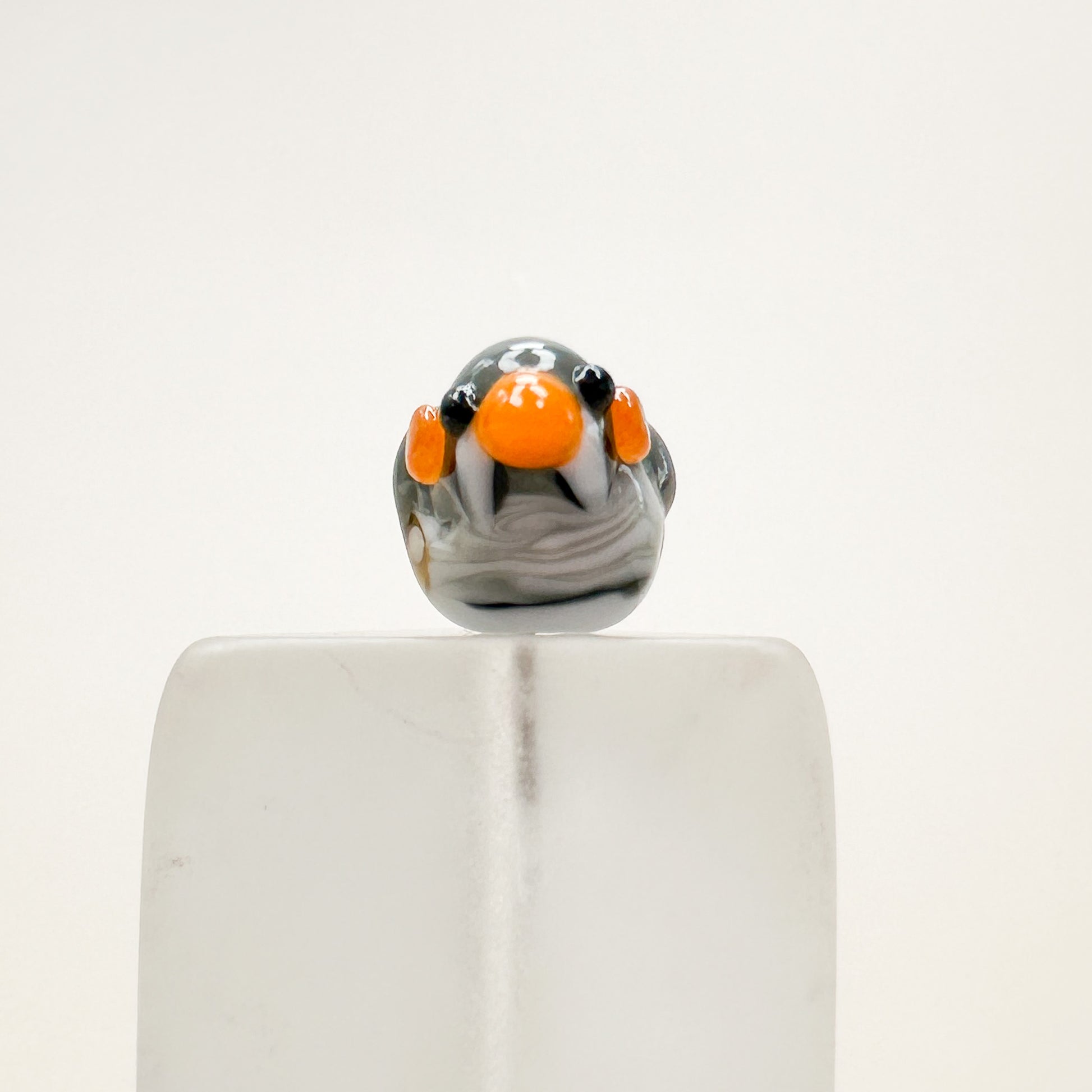 Chibi Handmade Glass Beads - Zebra Finch- 1 pc.-The Bead Gallery Honolulu
