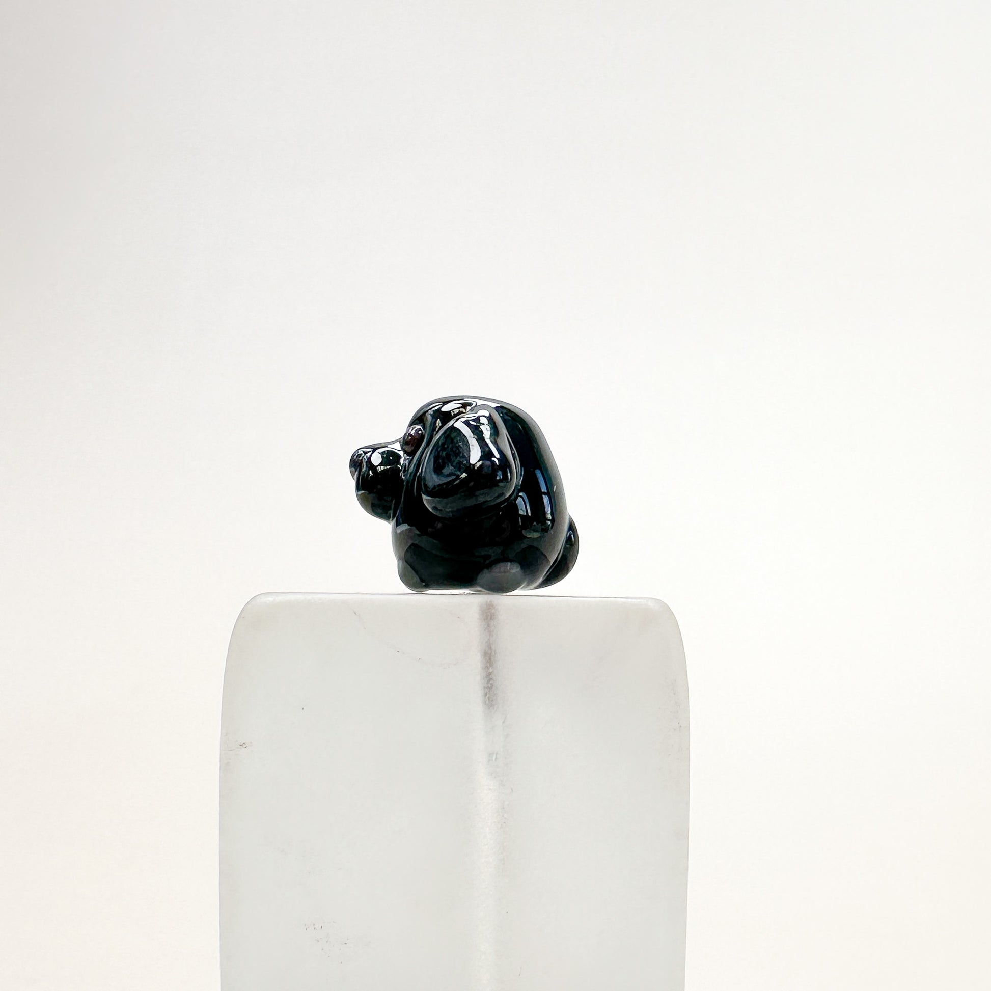 Chibi Handmade Glass Beads - Labrador Retriever Dog Black-The Bead Gallery Honolulu