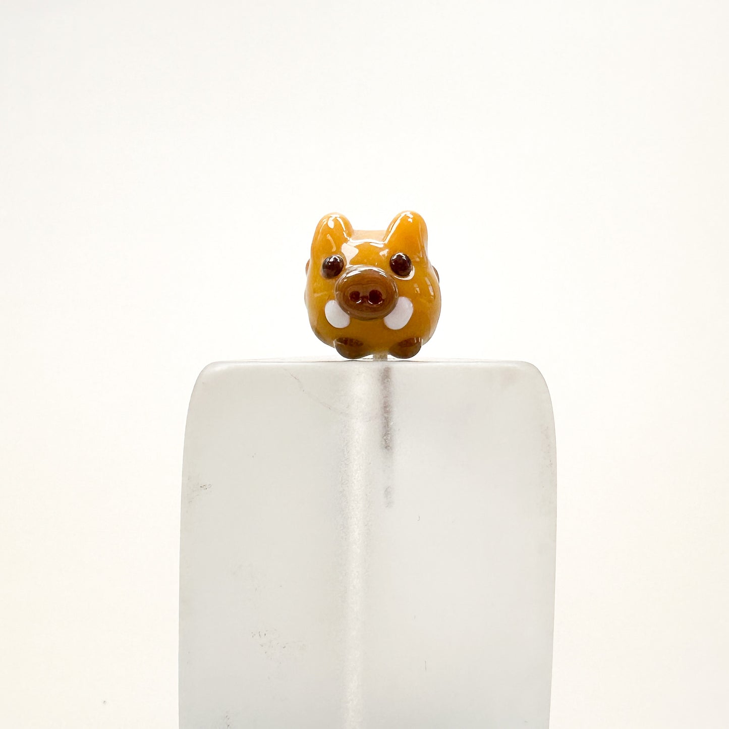 Chibi Handmade Glass Beads - Wild Boar-The Bead Gallery Honolulu