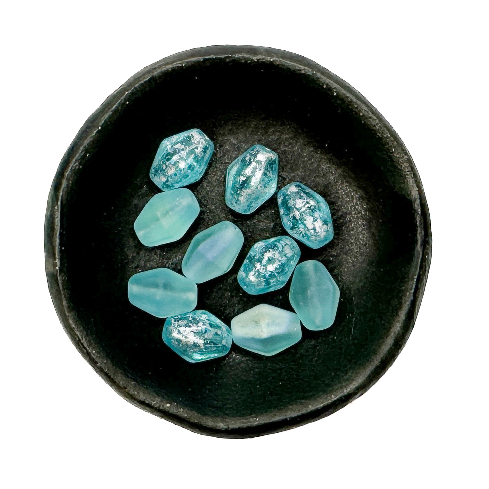 Aqua Splash Czech Glass Bicone Bead Mix - 10 pcs.-The Bead Gallery Honolulu