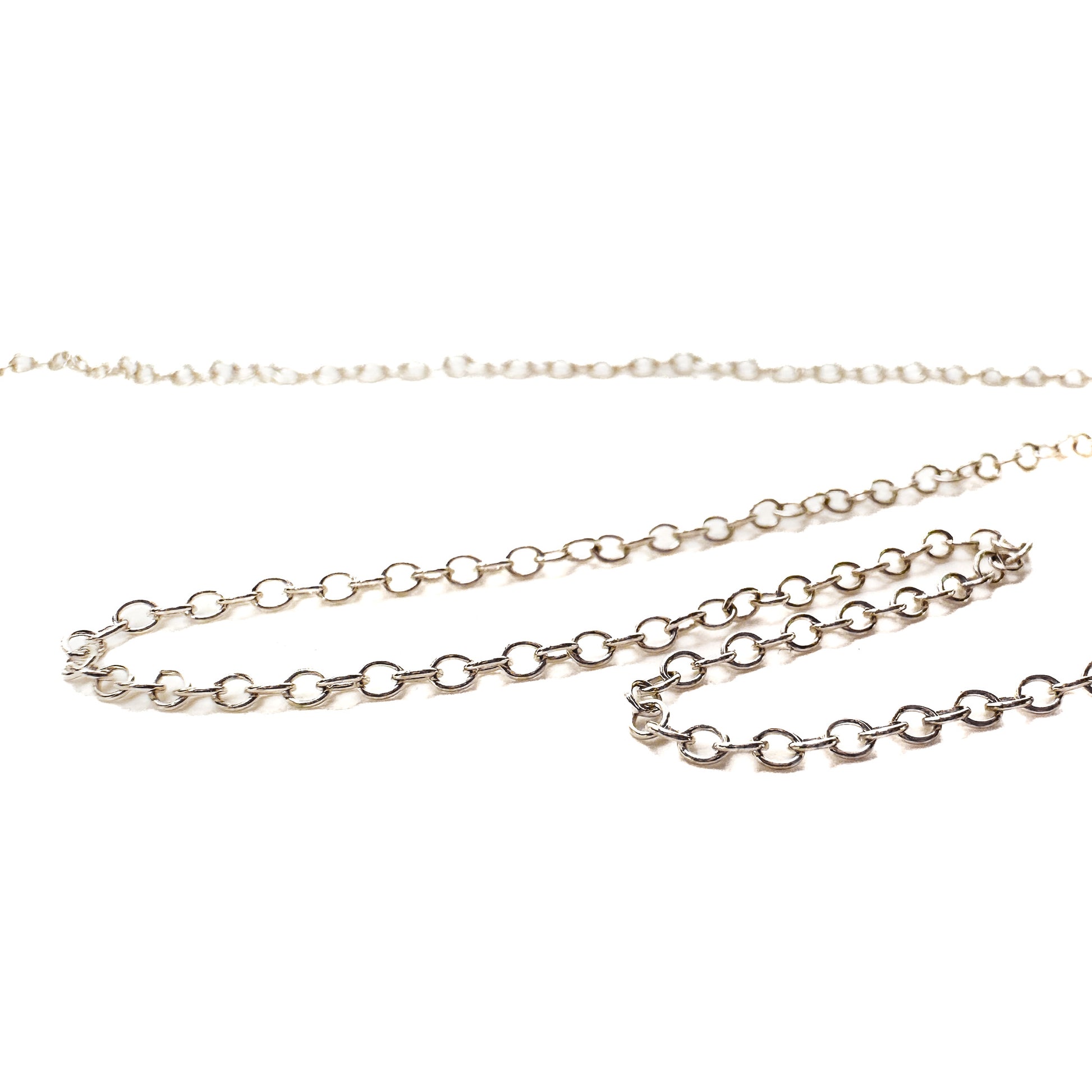 Small Round Cable Chain (Sterling Silver) - 1 ft.-The Bead Gallery Honolulu