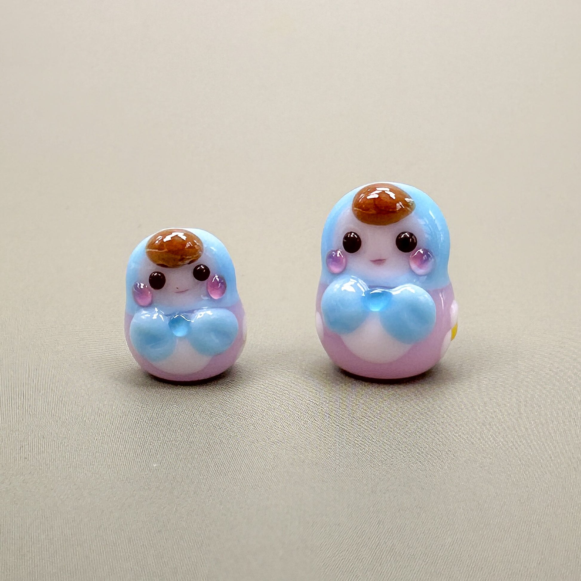 Chibi Handmade Glass Beads - Matroyshka (5 Colors Available) - 2 pcs.-The Bead Gallery Honolulu