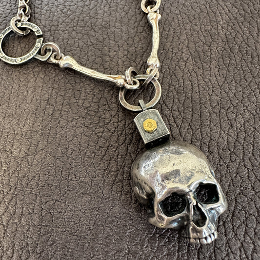 20" Chunky Skull Mixed Metal Necklace - 1 pc.-The Bead Gallery Honolulu