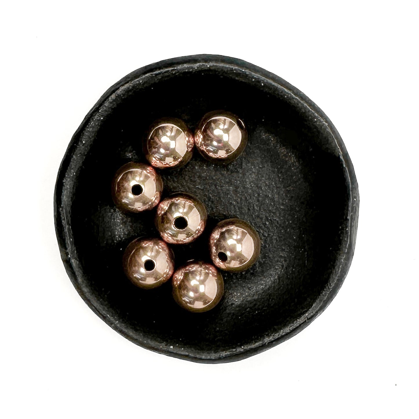 10mm Shiny Round Bead (2 Metal Options) - 1 pc.-The Bead Gallery Honolulu