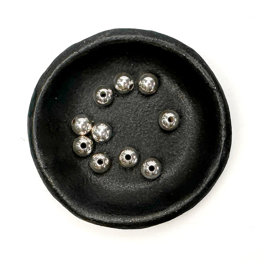 6mm Shiny Round Bead (2 Metal Options)-The Bead Gallery Honolulu
