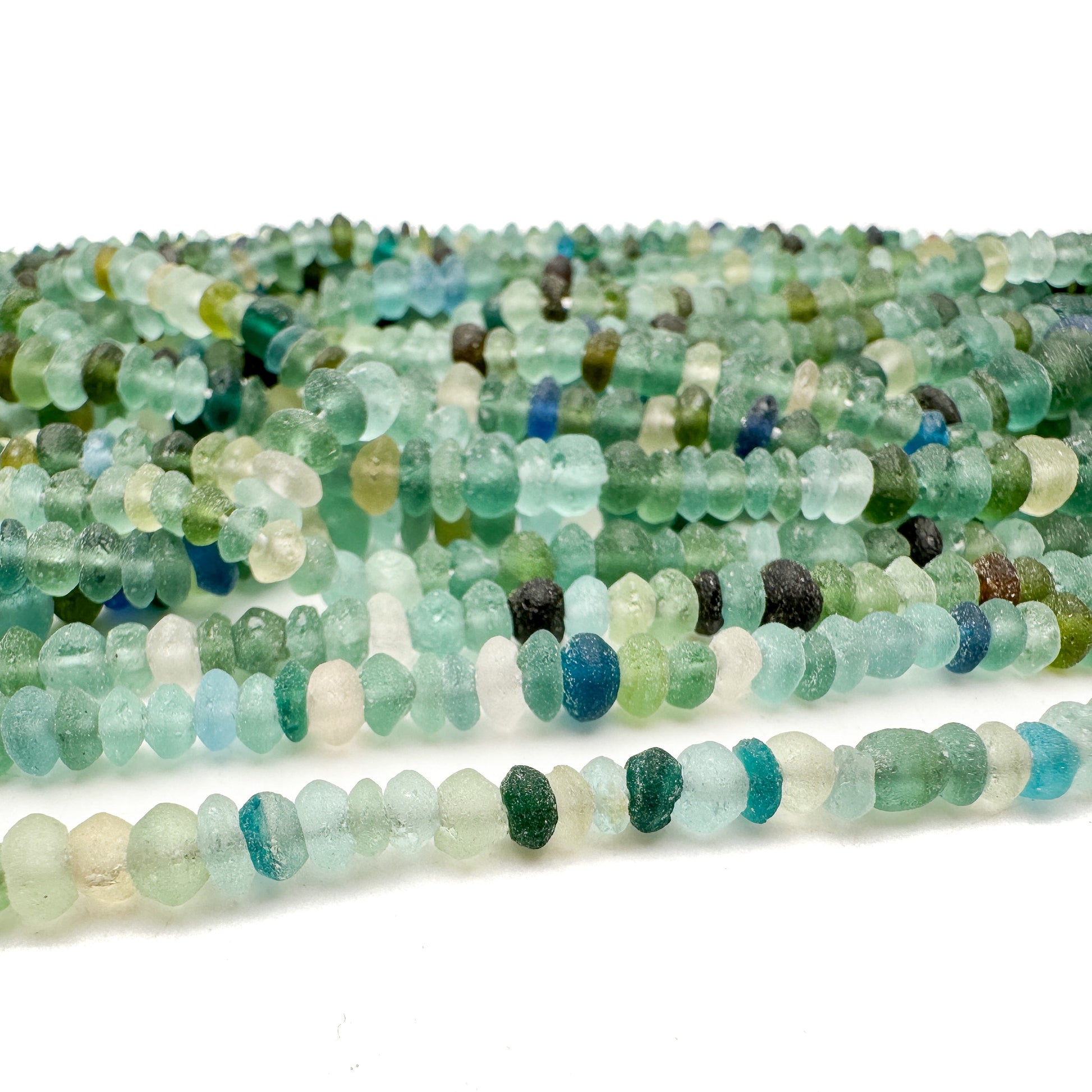 Roman Glass 4.75mm Saucer Rondelle Bead - 1 strand-The Bead Gallery Honolulu