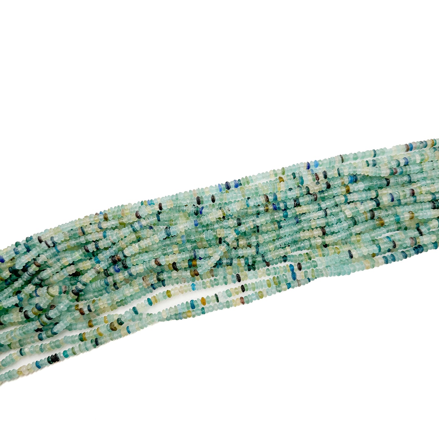 Roman Glass 4mm Saucer Rondelle Bead - 1 strand-The Bead Gallery Honolulu