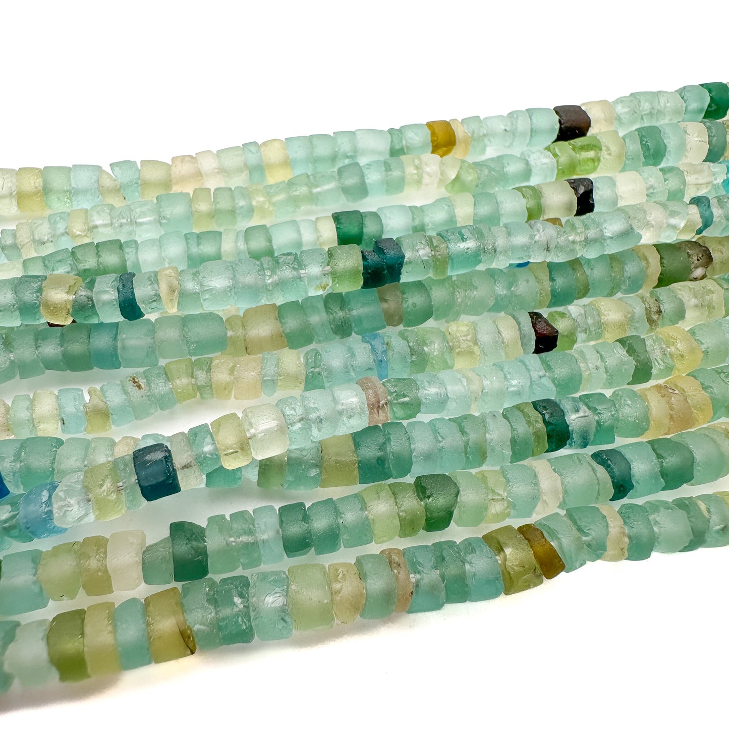 Roman Glass ~4.5mm Rondelle Bead - 1 strand-The Bead Gallery Honolulu