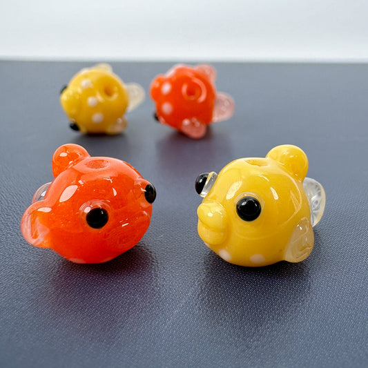 Chibi Handmade Glass Beads - Dangouo-Odama Lumpfish (LB267)