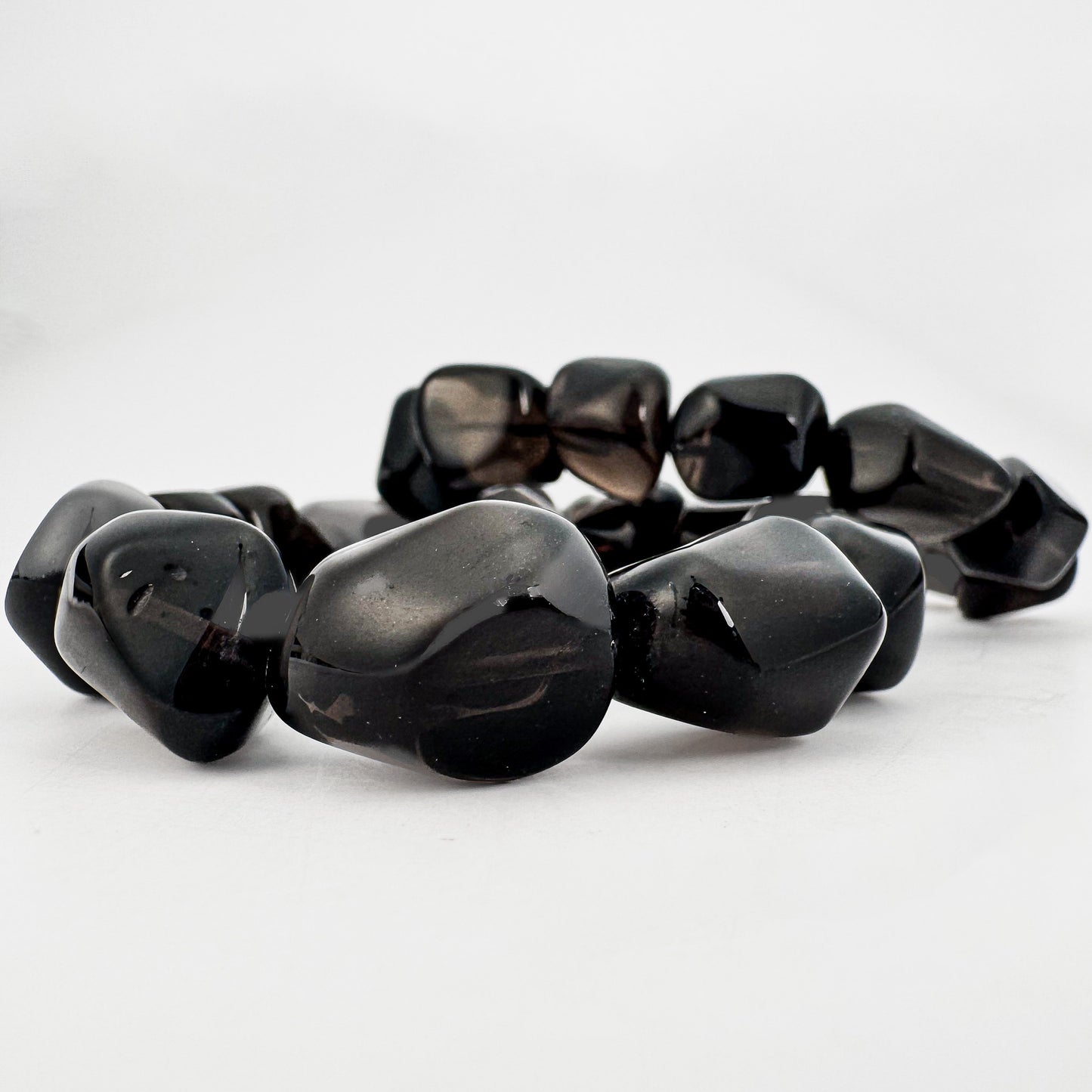 Apache Tears Large Smooth Nugget Bead - 2 pcs. (P3283)