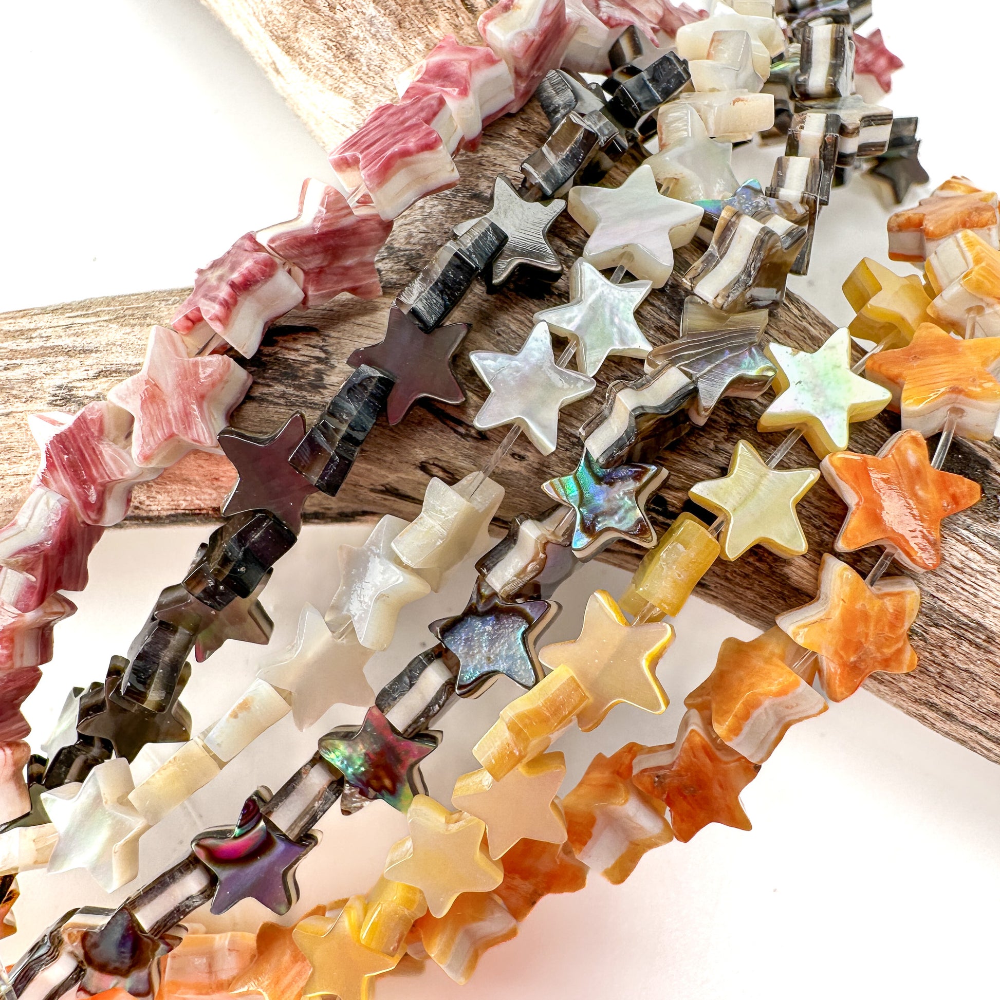 PRE-ORDER Handcarved Shell Star Beads!-The Bead Gallery Honolulu