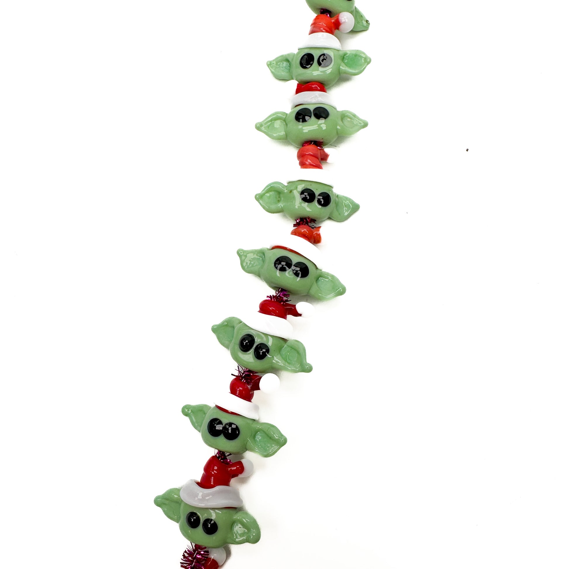 Calvin Orr Holiday Green Santa Troll Glass Bead - 1 pc.-The Bead Gallery Honolulu