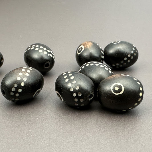 Arang Wood with Bone Inlay Bead (1 pc/P3272)-The Bead Gallery Honolulu