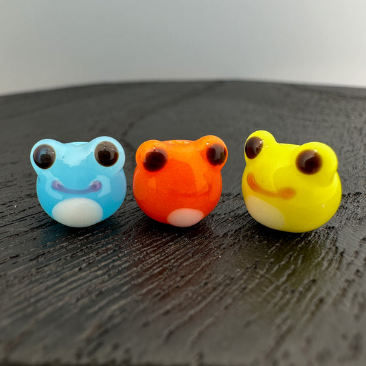 Chibi Handmade Glass Beads - Frog (6 Color Options) (LB258)