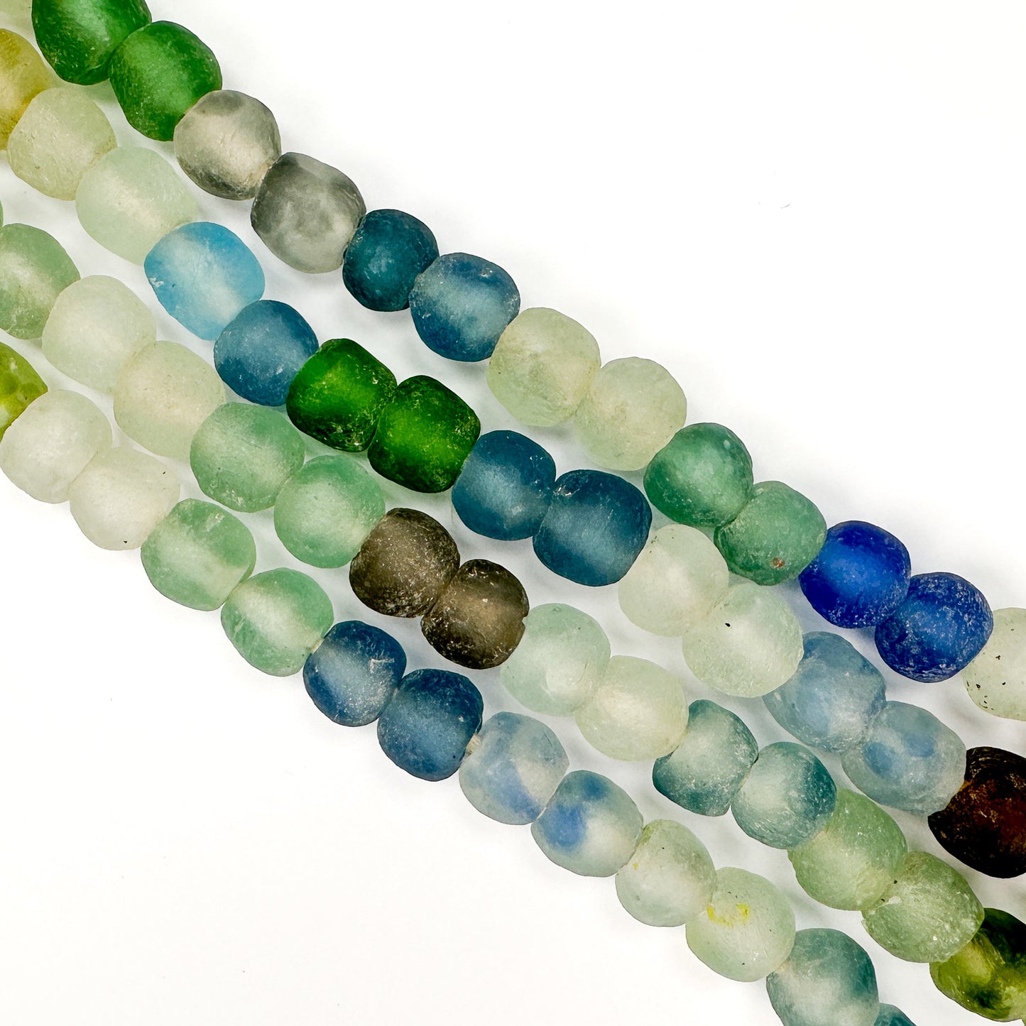Aquarium Mix 14mm African Recycled Glass Bead (2 Quantities Available)-The Bead Gallery Honolulu