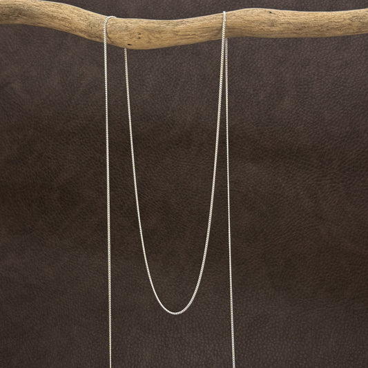 Baby Flat "Kerb" Chain - Sterling Silver (1 IN/CH193)-The Bead Gallery Honolulu