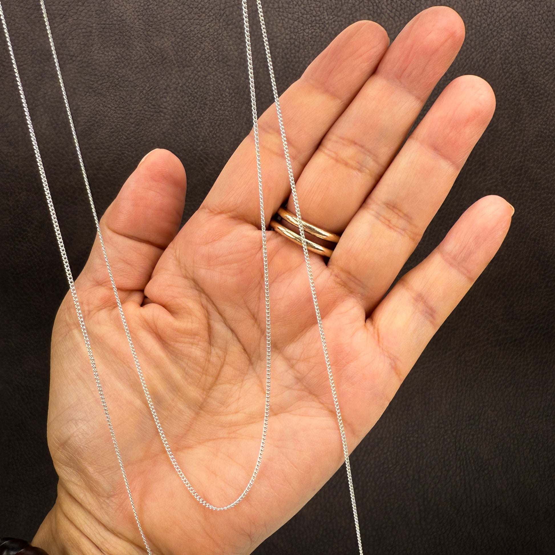 Baby Flat "Kerb" Chain - Sterling Silver (1 IN/CH193)-The Bead Gallery Honolulu