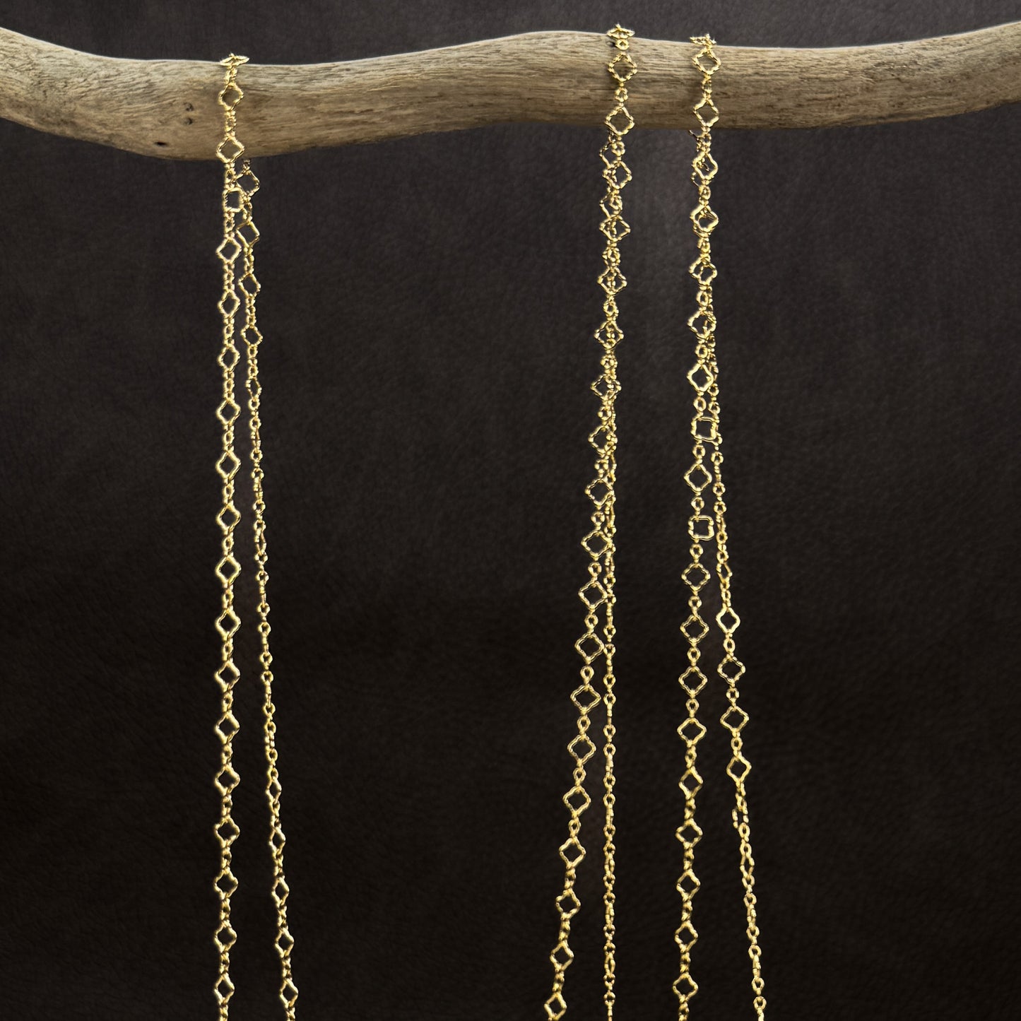 4mm Clover w/3-link Cable Chain - Silver | Gold (1 in/CH374)-The Bead Gallery Honolulu