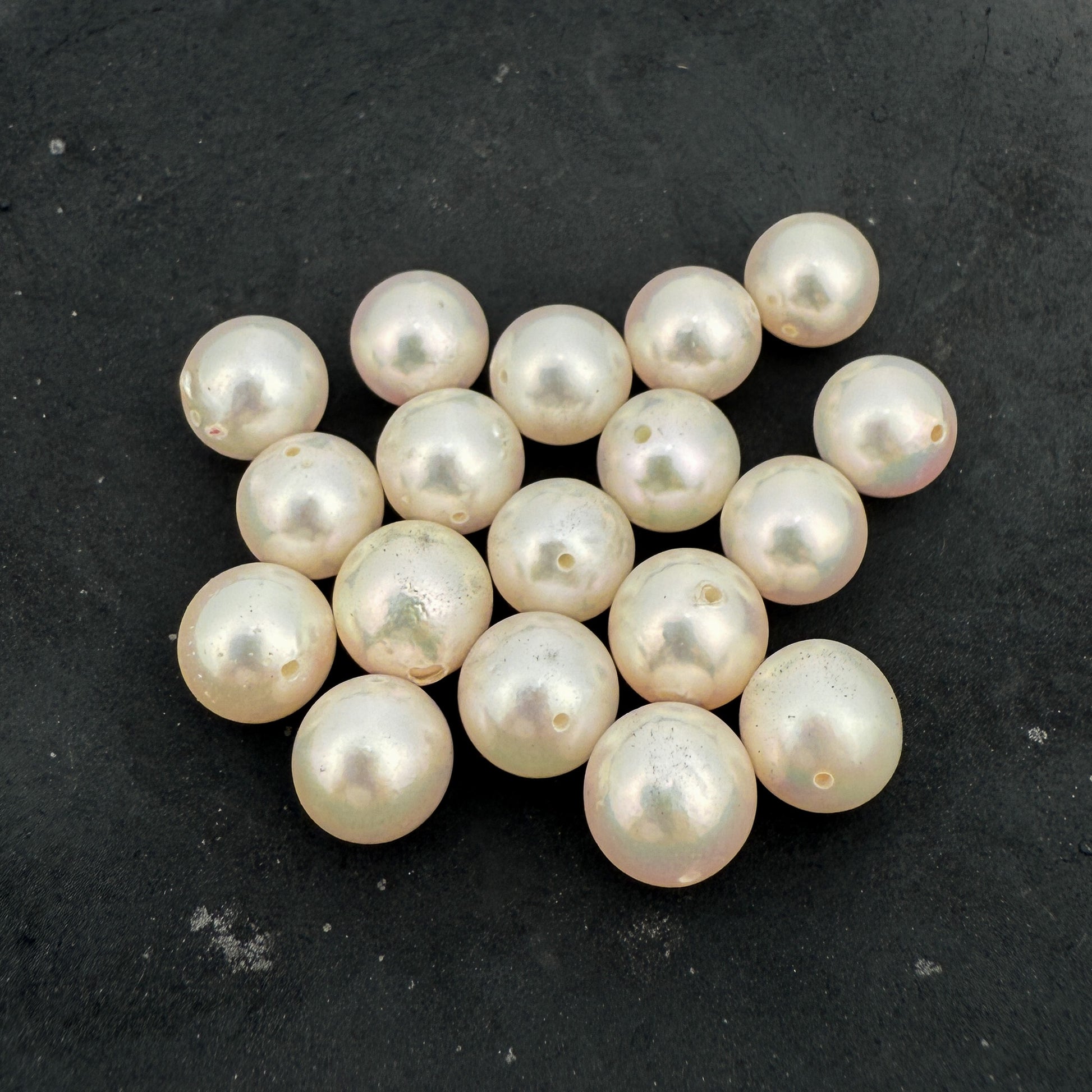 Akoya Pearl Saltwater 8mm Almost Round Rosy Cream - 1 pc. (P1364)-The Bead Gallery Honolulu