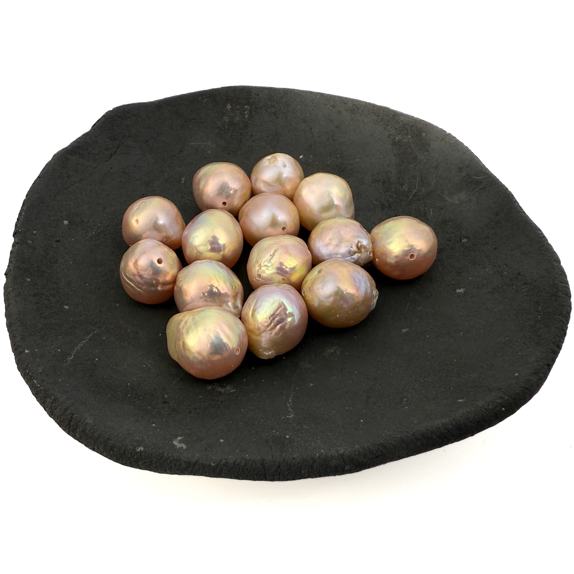 Edison Freshwater 11-13mm Golden Pink Pearl Bead (1 pc/P3432)-The Bead Gallery Honolulu